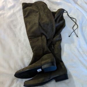 Lane Bryant Olive Suede Boots